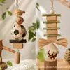 Brinquedo para pássaro, brinquedo para papagaio, talo de mamão, cortiça, capim-timothy, pinha, corda para roer, afiação de bico, alívio do tédio, autoentretenimento, transfronteiriço