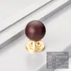 Maçaneta de Porta de Armário de Luxo Leve Estilo Francês, Gaveta de Guarda-Roupa Madeira Nogueira Vintage Bola Redonda Estilo Chinês Novo Pingente Criativo Pequena Maçaneta