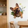 Adesivos de Cachorro 3D Estéreo Quebrando a Parede Novos Transfronteiriços para Sala de Estar Fundo de TV, Papel Adesivo Removível Atacado Personalização