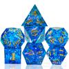 Dados de resina DND, juego de rol de dragón y mazmorra, dados de escritorio COC, grupo de ejecución poliedro D6DICE
