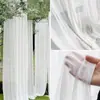 Cortinas de Gasa Blanca para Boda Tela de Gasa de Chifón Semitransparente Tela para Colgar de Fondo Gasa para Techo de Boda Malla Permeable a la Luz Tela de Gasa