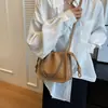 Bolsa Quadrada Pequena Plissada com Cordão Transfronteiriça Tendência para Mulheres 2026 Nova Versátil Casual de Ombro Moda para o Dia a Dia Transversal
