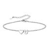 Europa e Estados Unidos transfronteiriço 26 pulseira de letras inglesas moda feminina temperamento simples aço inoxidável pulseira de letras em forma de coração