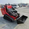 Cargadora Compacta Mini Pequeño Camión Volquete de Orugas Pala para Estiércol de Granja Carretilla Elevadora Pequeña Ingeniería de Huertos Carretilla Elevadora Pequeña