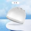Gorro de natación de silicona impermeable cómodo para entrenamiento protección para los oídos no aprieta el cabello alta elasticidad color sólido hombres y mujeres gorro de ducha para nadar