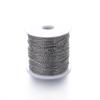 Cadena plana de acero inoxidable con forma de O, fina, de 1,2/2,2/3,2 mm, ideal para hacer tú mismo, para collares y accesorios de joyería, con cadena cruzada vertical.