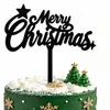 Toppers acrílicos navideños con derechos de autor, transfronterizos, artículos para fiestas navideñas, accesorios decorativos y decoraciones para pasteles