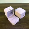 Caixa para anel de flanela verde escuro com botão dourado, redonda, caixa de embalagem de joias da moda, caixa para colar pulseira, caixa de joias atacado