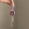 Nova pulseira de relógio popular, nicho de luxo leve com toque de alta qualidade, pulseira cravejada de diamantes, versátil para o dia a dia, acessório de mão floral para mulheres, atacado