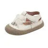 Sandálias Fechadas para Crianças 2025 Verão Novo Estilo Coreano Laço Sapatos de Praia para Meninas Sola Macia Sandálias de Princesa para Meninas