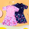 Amazon Cross-Border Maiô Roupa de Banho Esportiva Maiô Peça Única Meninas Dividido Proteção Solar Secagem Rápida Conservador Roupa de Banho Infantil