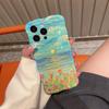 Amazon Explosiones Borde Torcido Pintura al Óleo Flor Adecuado para Funda de Teléfono iPhone16 Apple 15promax Blu-ray 14