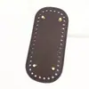 Nuevo Accesorio de Material para Fondo de Bolso de Crochet de Cuero DIY Bolso de Mano Lana Hecho a Mano Ovalado Fondo de Bolso de PU