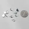 Costura Manual DIY Pedraria Irregular Acrílica com Fundo Plano Conjunto de Pedrarias para Vestido de Noiva Feito à Mão com Furo