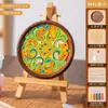 Posavasos de Madera de Nogal Seleccionada Estilo Dunhuang Paquete de Materiales Hechos a Mano para DIY Sin Esmalte Pintura sobre Seda Jingtailan Regalo Cultural y Creativo