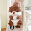 Mochila Boneca Lontra Fofa Lontra do Mar Fofo Presente de Aniversário Brinquedo de Pelúcia Bolsa Infantil para Jardim de Infância