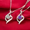 Venta caliente transfronteriza colgante con forma de corazón microincrustado collar del Día de San Valentín accesorios de moda cadena para clavícula de circón fabricantes enviar En representación