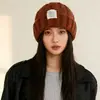 Gorro de Tricô Grosso para Mulheres, Estilo Inverno, Chapéu de Tricô Torcido, Afina o Rosto, Chapéu Quente e Estiloso para Clima Frio