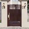 Porta de Pátio de Ferro Forjado, Porta de Ferro à Prova de Ferrugem para Exterior, Porta de Entrada para Jardim de Vila, Porta de Grade de Liga de Alumínio, Porta Pequena de Ferro