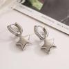 Brincos Aogu Europeus e Americanos de Alta Qualidade Assimétricos de Estrela Lua com Zircônia para Mulheres Populares na Ins Brincos de Nicho Personalizados Novos