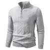 Suéter pullover de punto trenzado con media cremallera para hombre, nuevo para otoño/invierno 2026, una capa base elegante y casual para hombres jóvenes