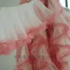 Falda tutú de encaje plisado de malla hecha a mano para manualidades, 15 cm de ancho, falda de pastel plisada, decoración de ropa de muñeca, nuevo