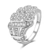 Anillo de hoja europeo y americano con circón AAA, anillo cuadrado en T de cobre, joyería, anillo de moda retro para dedo índice femenino, ventas directas de fábrica