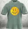 2025 Nueva Camiseta Básica Lavada y Desgastada Retro Europea y Americana Estampado Animal Casual Holgada de Manga Corta para Hombres y Mujeres