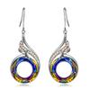Cao Shi comercio exterior recomendado hermosos únicos simples Pendientes forma de pavo real pendientes color pendientes creativos al por mayor