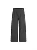 Calça Casual Rumei Estilo Retrô Americano Cor Sólida Cintura Elástica Simples Primavera Exterior Solta para Caminhada Esportes Perna Reta Longa