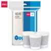 Deli 19211 Vaso Desechable 228ml Vaso de Papel de Pulpa de Bambú Vaso de Agua 50 Piezas Oficina Blanco Vaso para el Hogar