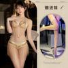 Traje de Baile Transparente con Lentejuelas y Borlas para Escuchar de Noche, Ropa Íntima Sexy para Mujer