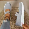 Zapatos de Tela Estilo Verano Nuevo para Mujer Temu, Estilo Antiguo de Pekín, Zapatos para Mujer de Comercio Exterior de Talla Grande, Zapatos Casuales de Tejido Volador, Zapatos de Madre