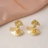 Pendientes de Plata de Ley 925 con Diseño de Cruz en Forma de C, Dulces y Frescos, para Mujer, Lujo Ligero, Diseño Creativo de Gama Alta, Modernos y Elegantes