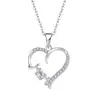 Collar con Colgante de Corazón S925 Transfronterizo para Mujer, Colgante de Circonita, Diseño de Nicho de Lujo Ligero, Regalo de Cumpleaños para Novia, Cadena para Clavícula