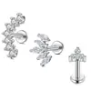 Joyería para Piercings Corporales Más Vendida de Amazon: Aretes Espirales para Cartílago con Rosca Interna Incrustados de Diamante de Zirconia, Aretes para Hélice Auricular, Piercings para Labio