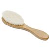 Cepillo para el Cabello de Barbería, Cepillo de Madera Maciza para Cabeza de Aceite, Cepillo Suave para Cortar el Cabello que No Suelta Pelo, Cepillo para Pelo Cortado, Cerdas de Lana Pelo de Caballo
