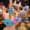 Llavero Ojo del Diablo Incrustado de Diamantes Estilo Nuevo Transfronterizo Decoración Interior de Coche Cadena de Coche Creativa de Gama Alta Colgante para Bolsos de Mujer