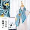 Estilo K Lenço Quadrado 90 Elegante Seda de Imitação Sarja Feminina Decorativo Lenço de Seda Feminino Toque de Seda DIY Lenço Fino de Seda