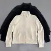 Sudadera con capucha y cremallera de cuello alto casual para mujer, nuevo estilo de otoño, casual, transpirable, holgada, versátil, chaqueta cárdigan, top de color liso