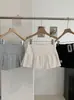 Kekezoon Estilo Preppy Falda Plisada de Cintura Alta Línea A Adelgazante Versátil Casual Corta Anti-Exposición para Mujer 7819