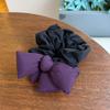 Chaqueta de Plumón Coreana Anillo para el Pelo de Lazo Anillo para el Pelo de Flor de Cuadros Botón Floral Plisado Retro Dulce Francés Lujo Ligero Elegante Pesado