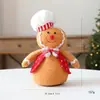 Novo produto transfronteiriço: Boneco de Pão de Gengibre de Natal, Decoração de Festa de Natal, Brinquedo de Pelúcia Cartoon para Meninos e Meninas