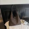 Bolso de Hombro Único con Estampado de Leopardo en Gamuza Retro de Nicho para Mujer Otoño Estilo Coreano Perezoso Simple Casual Bolso Tote de Axila
