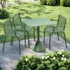 Juego de mesa y sillas para exteriores, mesa cuadrada pequeña de hierro forjado para ocio, juego de tres piezas de mesa y sillas para balcón de jardín, patio, tienda de té con leche, cafetería