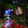 Decoração de Jardim Transfronteiriça Ferro Fada das Flores Bule Lâmpada de Chão Carregamento Solar Luz de Paisagem para Jardim e Gramado ao Ar Livre