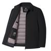 Chaqueta de Invierno Cálida de Plumas de Ganso para Hombre Chaqueta de Plumas Desmontable Cálida para Hombre de Mediana Edad y Personas Mayores Negocios Ligeros para Hombre