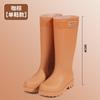 Nova Moda Feminina Cano Alto Cano Longo Cozinha Sapatos Impermeáveis Espessos Adulto Galochas Sapatos de Borracha para Mulheres Transfronteiriço