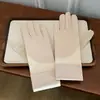 Luvas de seda gelada com proteção solar UV para dirigir com dedos expostos para tela sensível ao toque, proteção solar feminina de verão, finas, para andar de bicicleta, carro elétrico