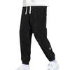 Pantalones deportivos de pana con forro polar de invierno para hombre, nuevos pantalones de chándal de moda negros que combinan con todo, de color sólido, con forro polar y cálidos.